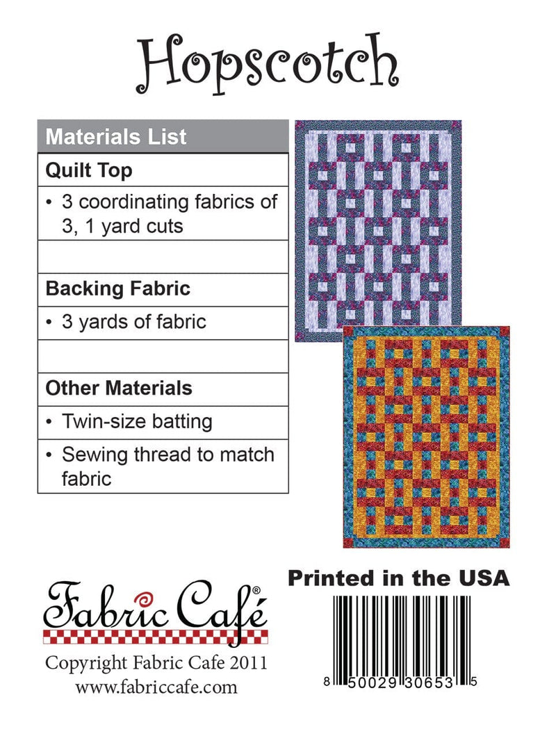 Hopscotch Pattern - 3-yard Quilt - Fabric Cafe