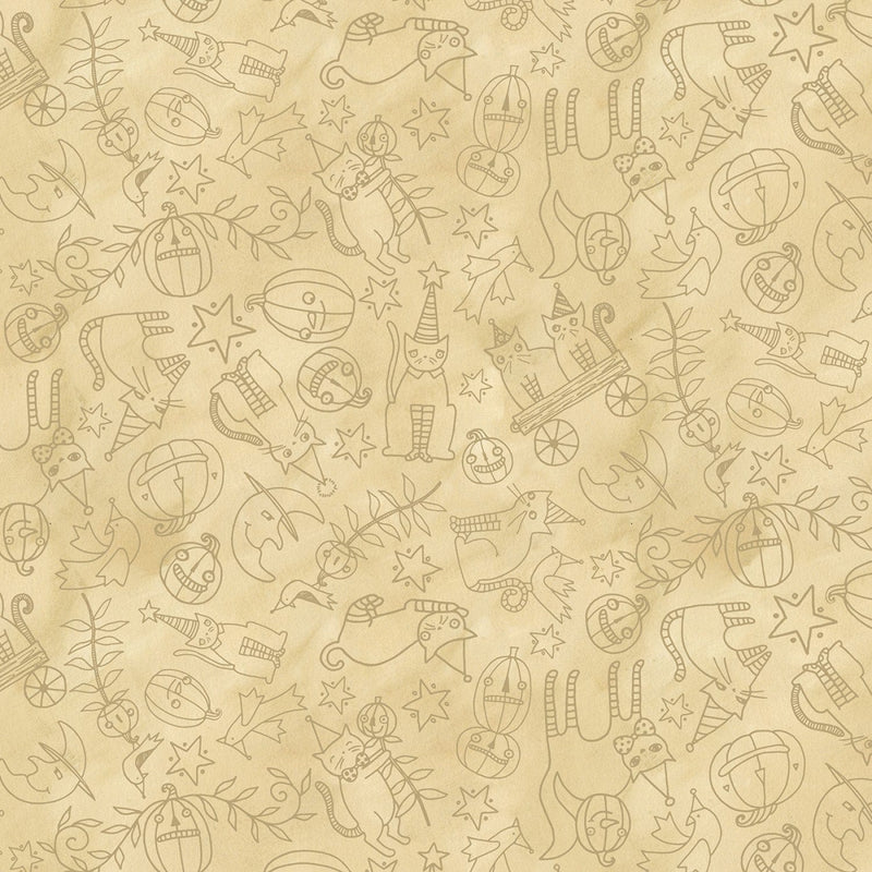 Halloween Whimsy - Icons Parchment -  Riley Blake - Halloween