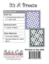 Its A Breeze Pattern - 3-yard Quilt - Fabric Cafe