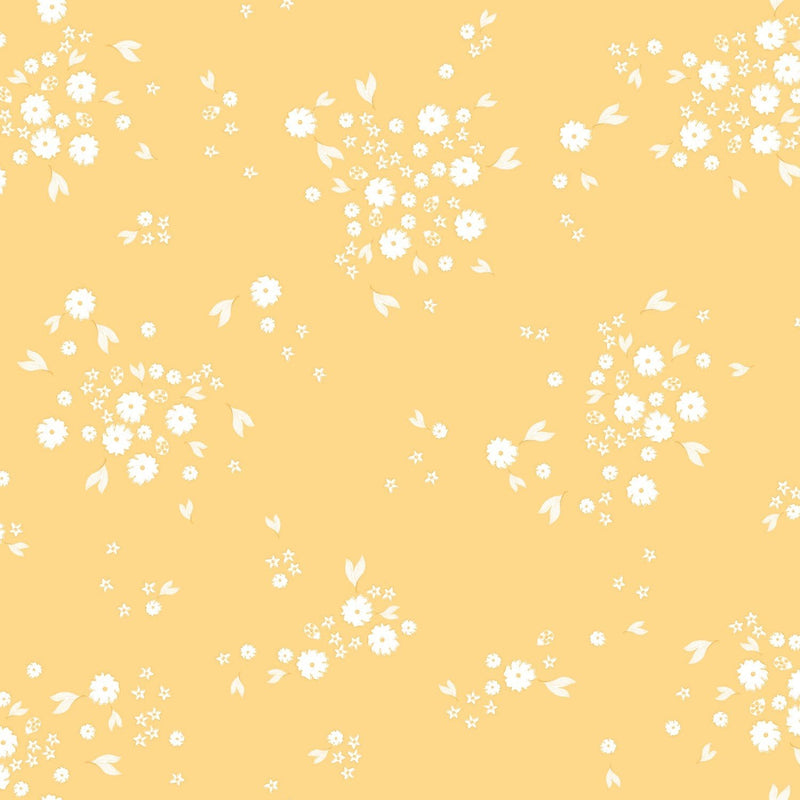 Ladybug Mania - Light Gold Small Floral- Y3176-67 - Clothworks - Kids Prints - Flower