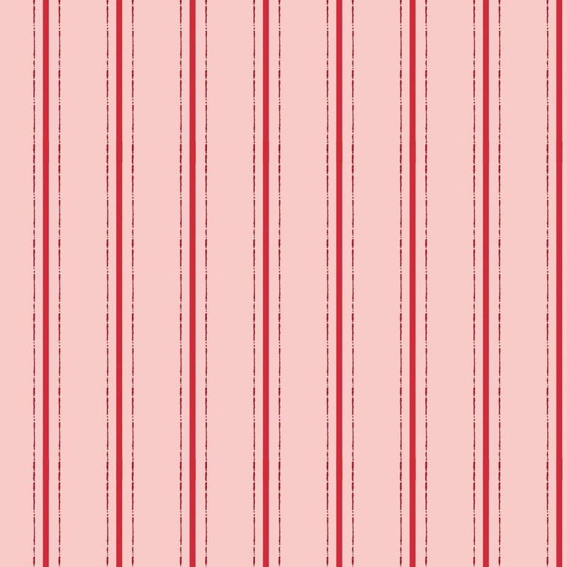 Ladybug Mania - Light Pink Stripe - Y3178-41 - Clothworks - Kids Prints - Flower