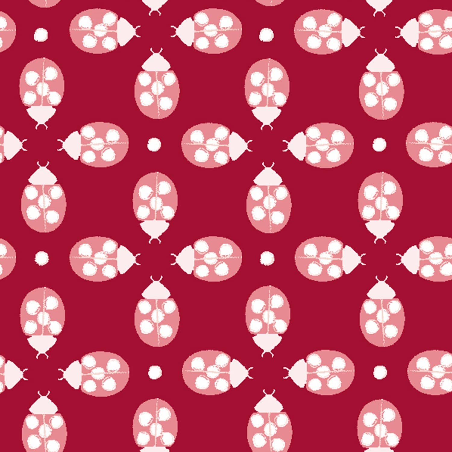 Ladybug Mania - Light Red Ladybug- Y3177-4 - Clothworks - Kids Prints - Flower