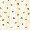 Poppy Days - White Bees on Honeycomb - 5415-04 - Studio E - Flower Fabrics