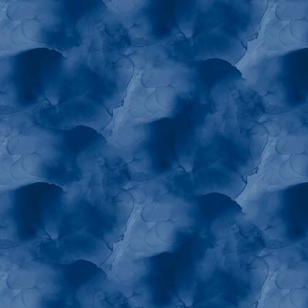 Navy Watercolor Texture - 13408 - 494  Wilmington Prints - Tonal Fabric