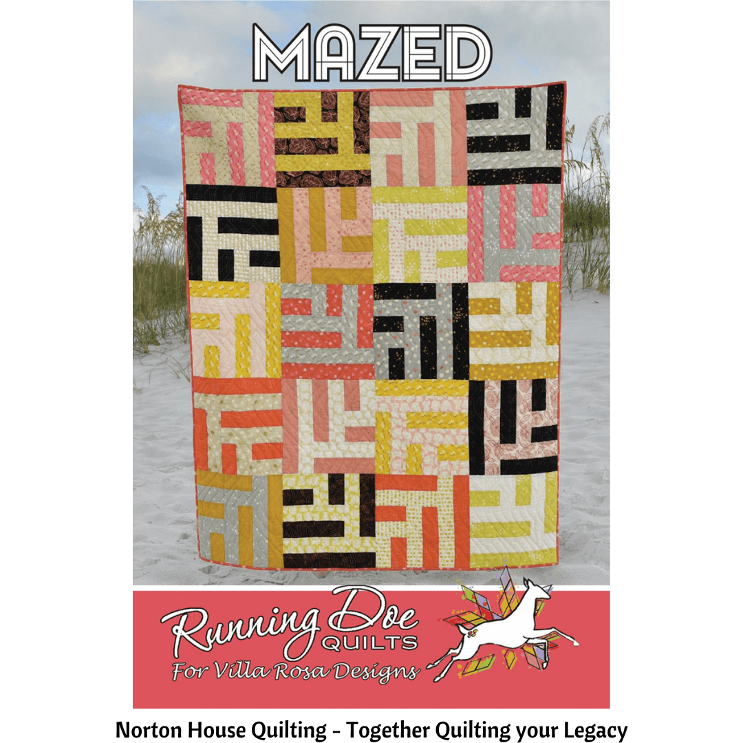 DIGITAL - Mazed Quilt Pattern - Villa Rosa Designs