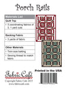 Porch Rails Pattern - 3-yard Quilt - Fabric Cafe