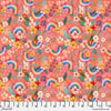 Rainbows and Flowers - Coral || Magic Friends ||  Free Spirit Fabrics