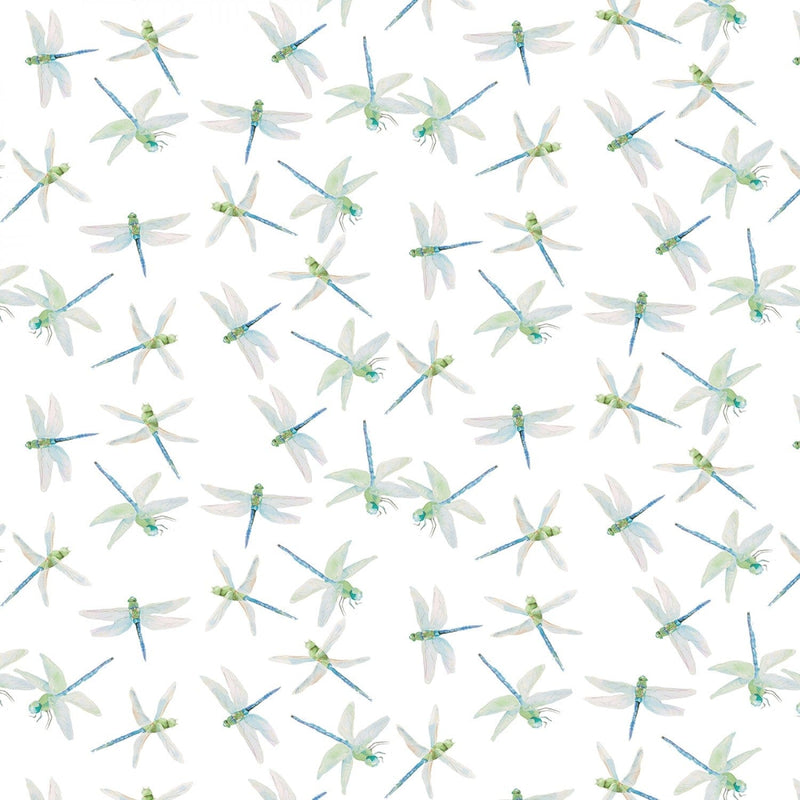 Dockside - White Tossed Dragonflies - 9777-09 - Henry Glass