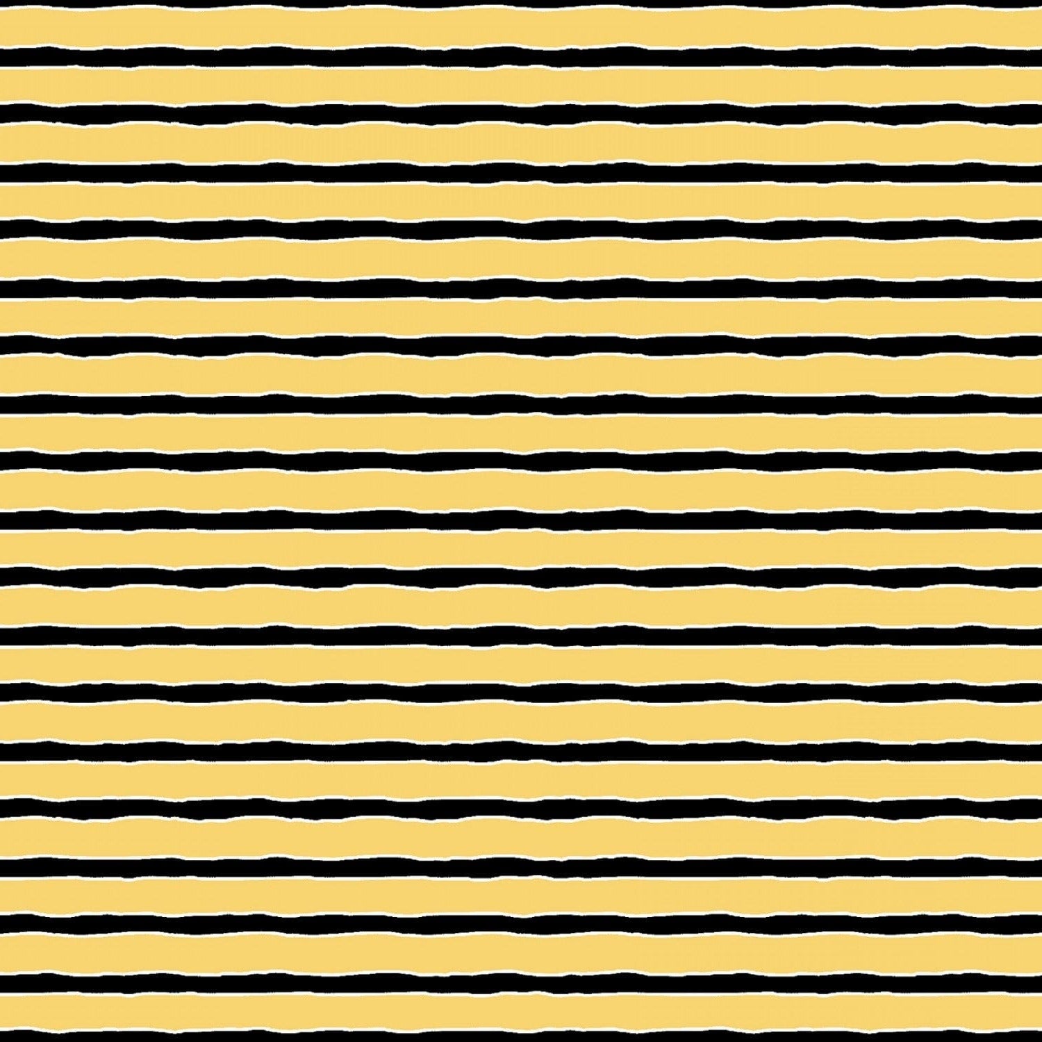 Bee You! - Yellow/Black Simple Stripe 1 109-049 - Henry Glass - Flowers