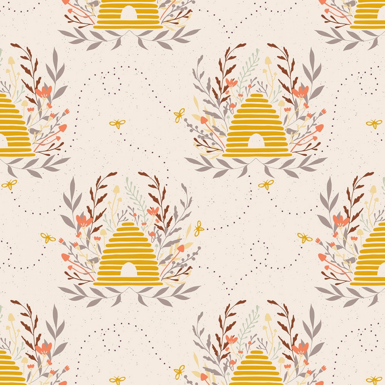 🪡 Harmony Main Cream - C11090R-CREAM - Riley Blake - Flower Prints - Norton House Quilting