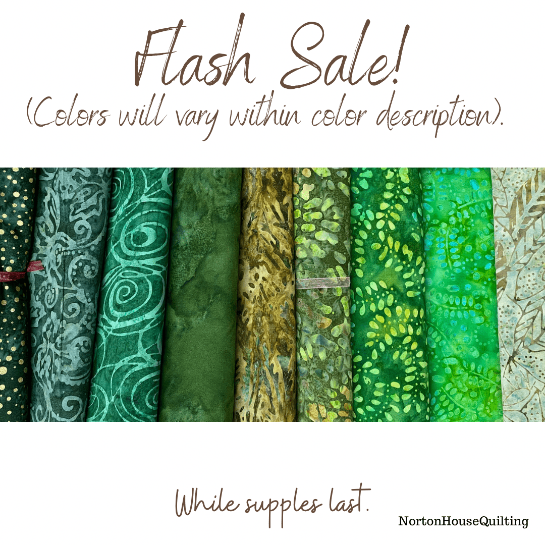 Greens - Bali 1-yard Bundles - Flash Sale!