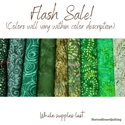 Greens - Bali 1-yard Bundles - Flash Sale!