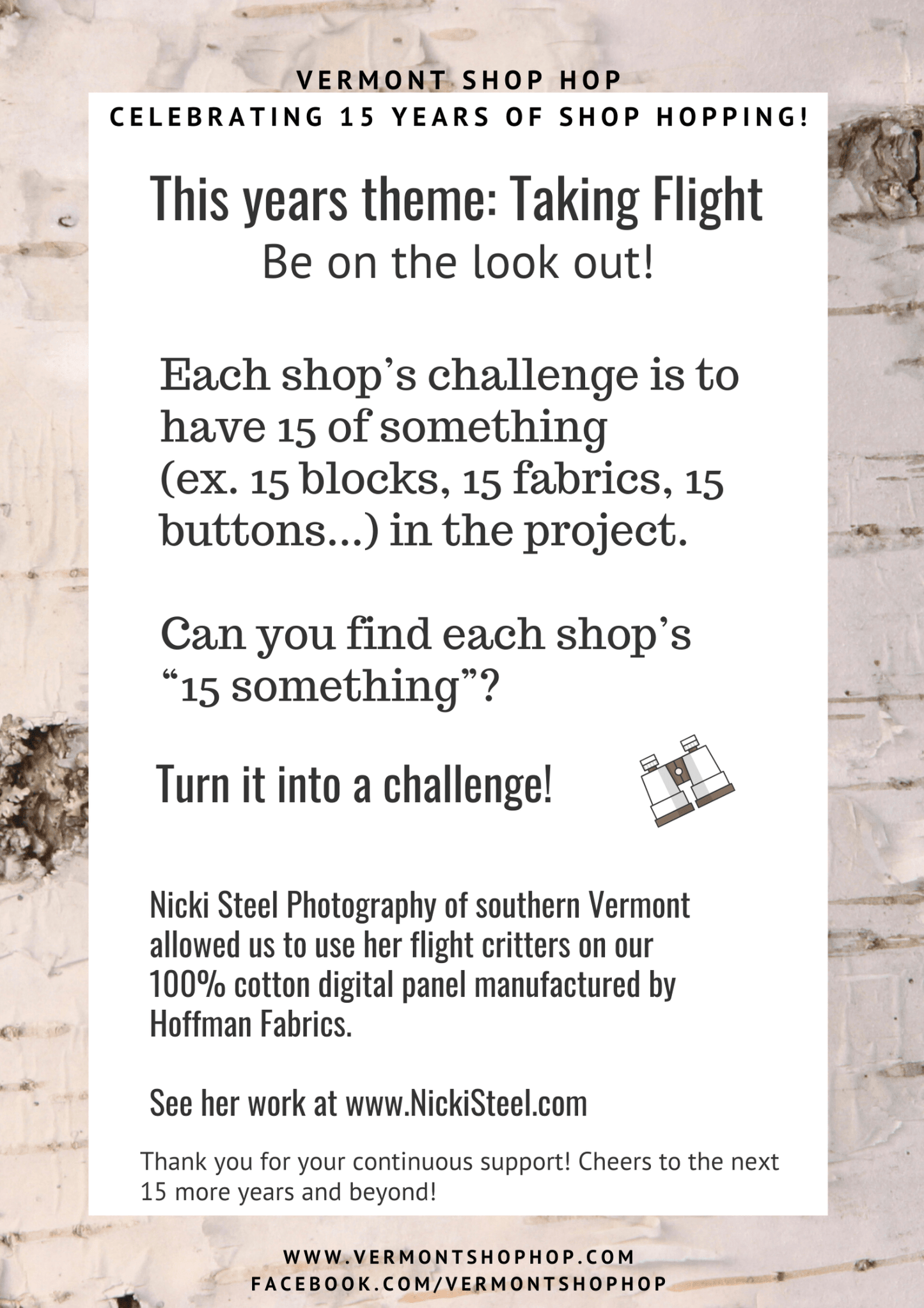Vermont Shop Hop Panel - Norton House Quilting